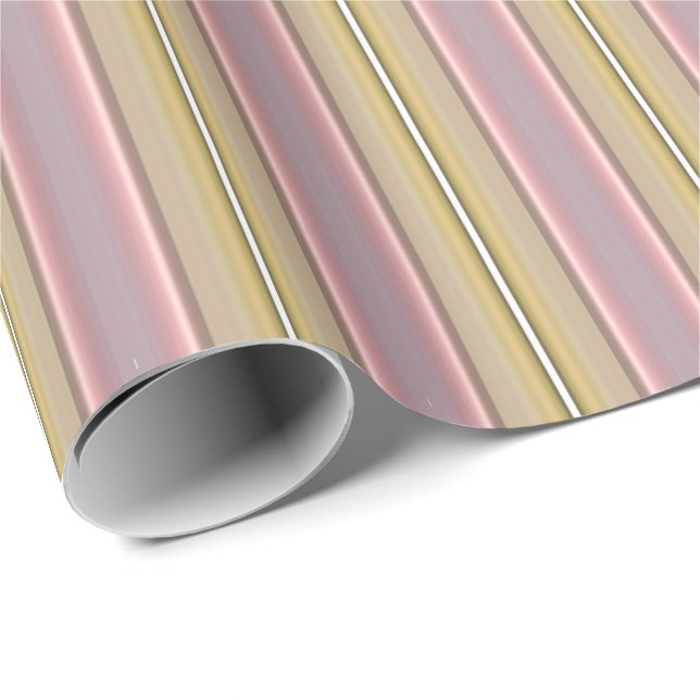 HAMbyWG - Wrapping Paper - Pink & Yellow Stripe (Roll Corner)