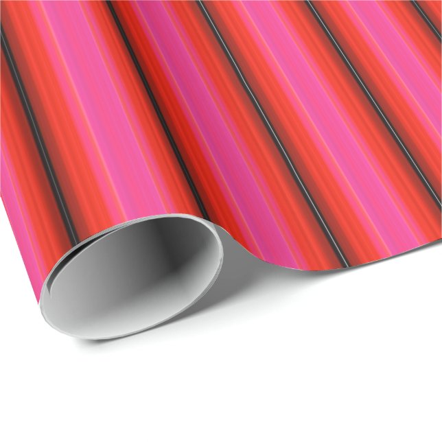 HAMbyWG - Wrapping Paper - Red Pink Stripe (Roll Corner)
