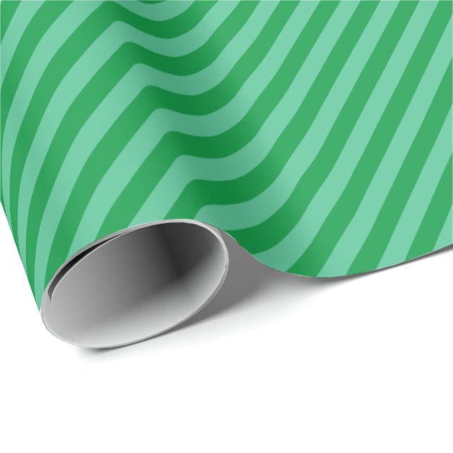 HAMbyWG Wrapping Paper - Two Tone Green Stripe (Roll Corner)