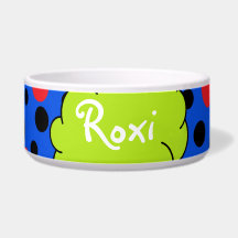 HAMbyWhiteGlove - Dog Food Bowl - Comic Book