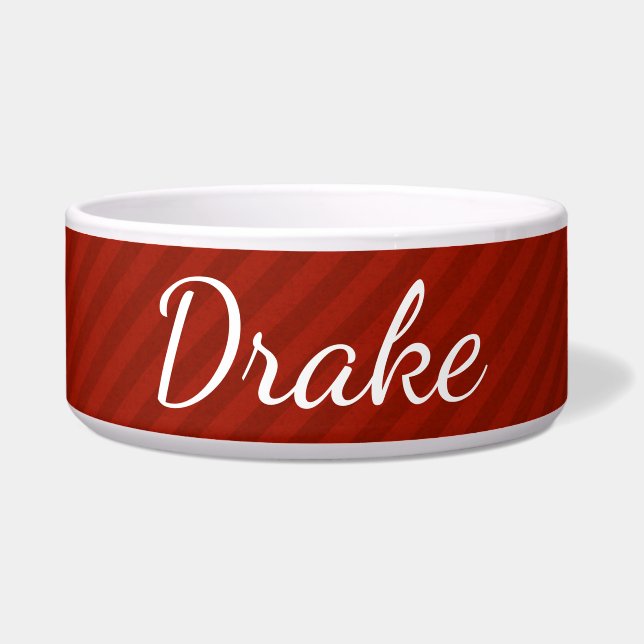 HAMbyWhiteGlove - Dog food Bowl - Red/Red (Front)