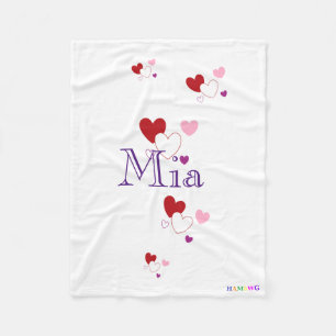 HAMbyWhiteGlove - Fleece Blanket - Hearts