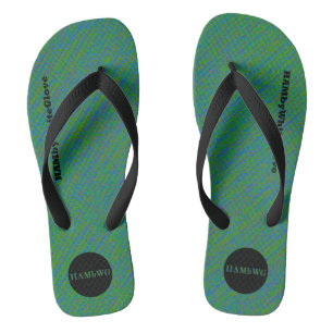 HAMbyWhiteGlove - Mens Flip-Flops - Green Mix Flip Flops