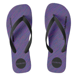 HAMbyWhiteGlove - Mens Flip-Flops - Purple Mix Flip Flops