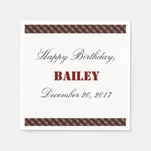 HAMbyWhiteGlove - Paper Napkin -  White w Print