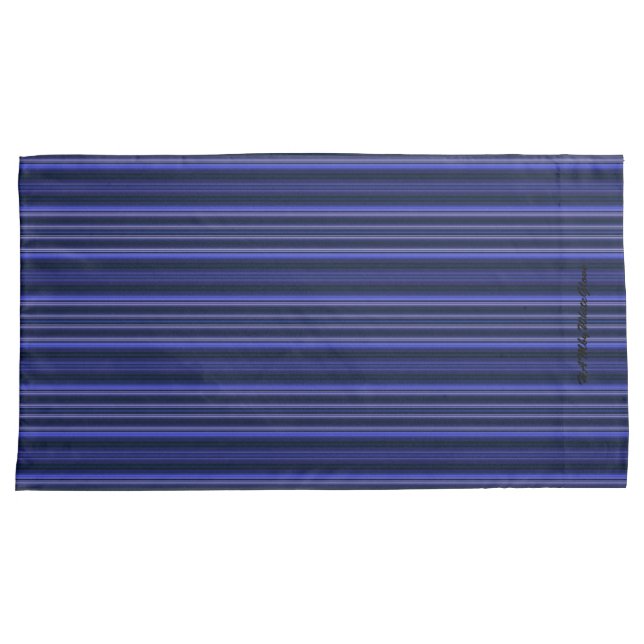 HAMbyWhiteGlove - Pillow Cases - Sapphire Stripe (Front-Right)