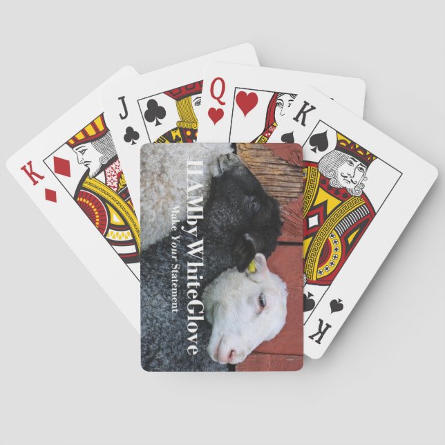 HAMbyWhiteGlove - Playing Cards - Black & White (Back)