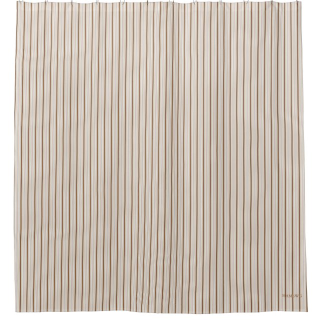 HAMbyWhiteGlove Shower Curtain - Fine Pale Stripe (Front)