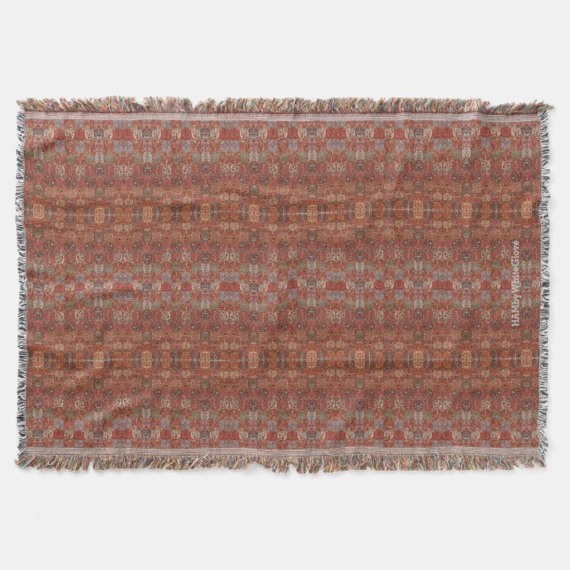 HAMbyWhiteGlove - Throw Blanket - Rust Bohemian (Front)