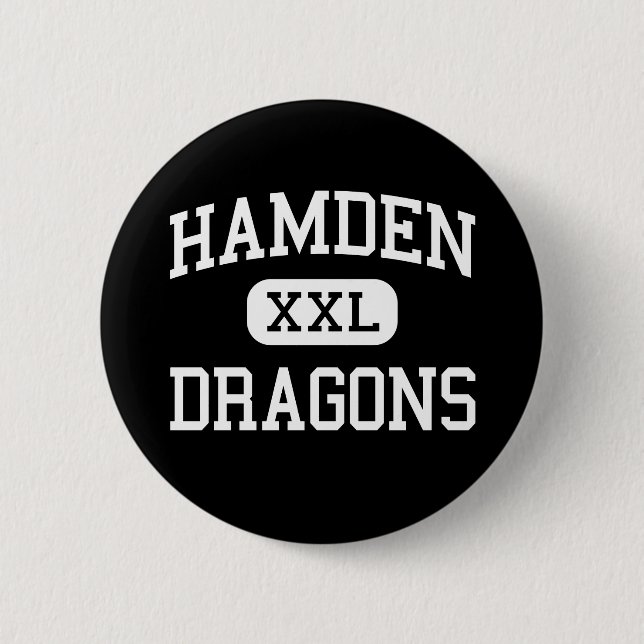 Hamden - Dragons - High - Hamden Connecticut 2 Inch Round Button (Front)