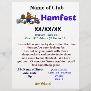 Hamfest Flyer 2-sided with Ham Vendor Customize It