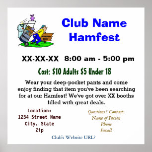 Hamfest Promotional Poster   Customize It!