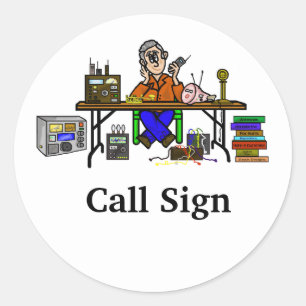 Hamfest Seller Stickers or Name Tags Customize It!