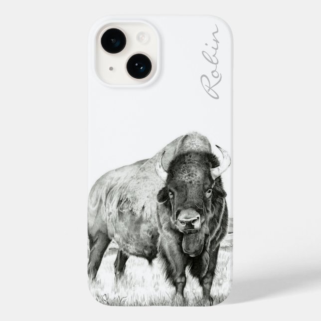 Hamilton ~ American Bison iPhone 14 Case (Back)