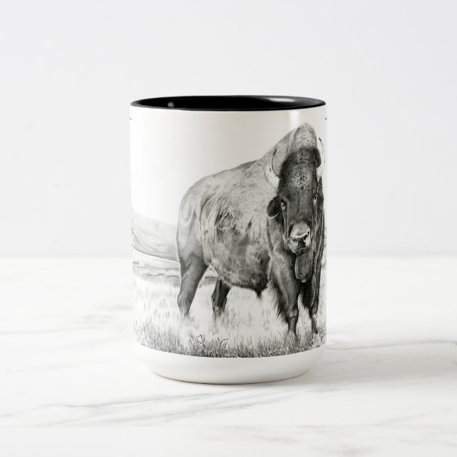 Hamilton ~ American Bison Two-Tone Coffee Mug (Center)