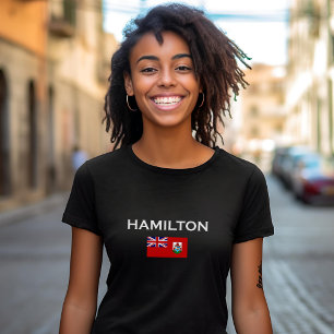 Hamilton Bermuda Country Flag Dark Colour T-Shirt