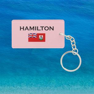 Hamilton Bermuda Country Flag Light-Colour Keychain