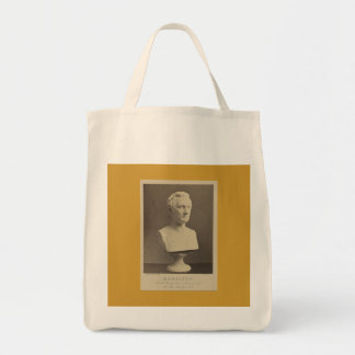 Hamilton bust grocery tote bag