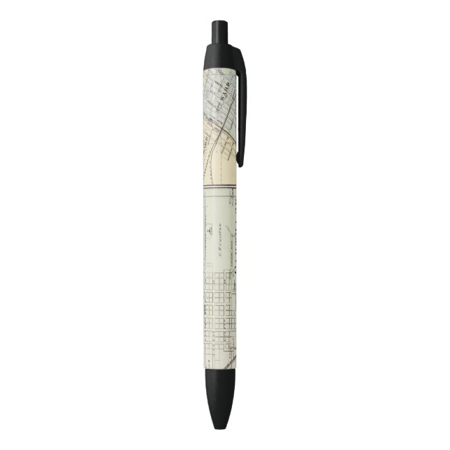 Hamilton, Carthage, Bushnell, Lincoln and LaHarpe Black Ink Pen (Bottom (Vertical))