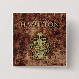 Hamilton Crest 2 Inch Square Button