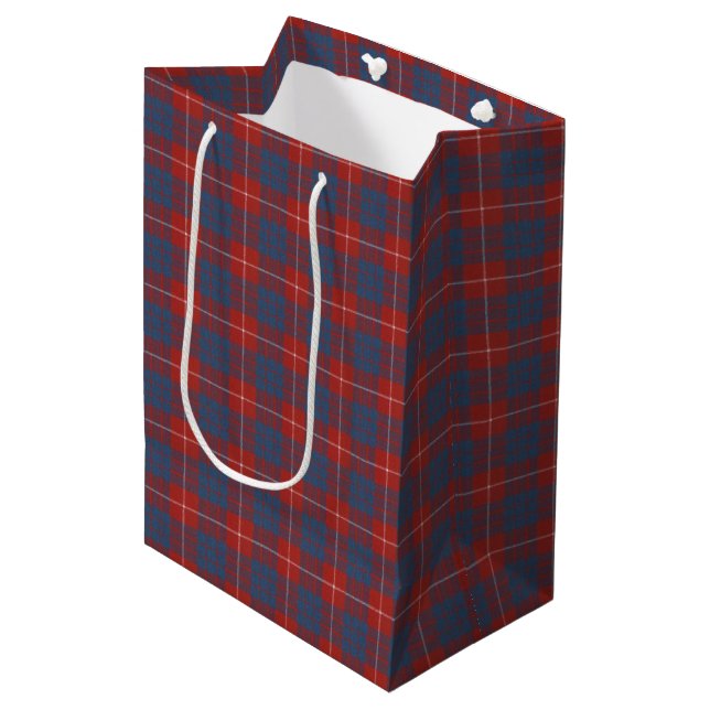 Hamilton Dress Ancient Scottish Tartan  Medium Gift Bag (Front Angled)