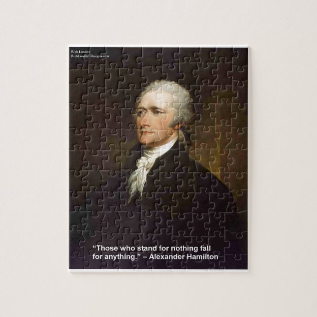 Hamilton Fall For Anything Quote Gift Jigsaw Puzzle (Vertical)