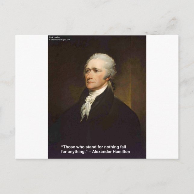 Hamilton Fall For Anything Quote Gift Postcard (Front)