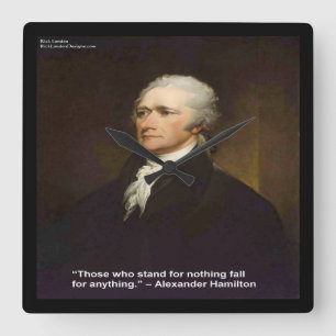 Hamilton "Fall For Anything" Quote Wall Clock