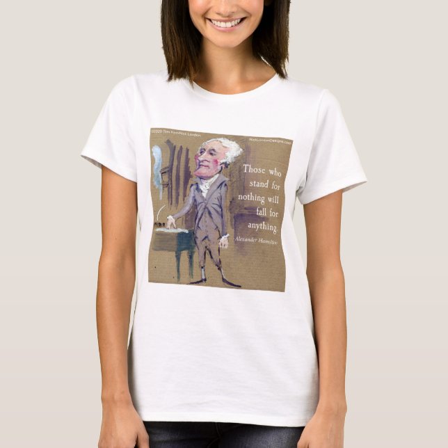 Hamilton "Fall For Anything" Quote Womens Tee (Front)