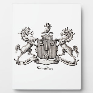 HAMILTON FAMILY CREST PLAQUE
