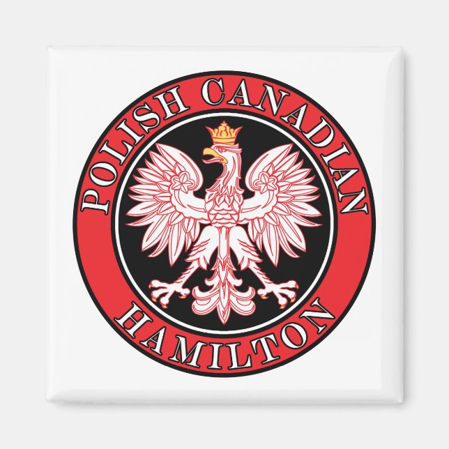 Hamilton Polish Canadian Eagle Magnet (Front)