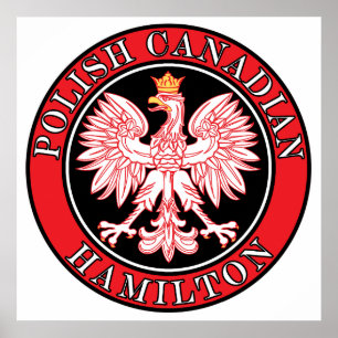 Hamilton Polish Canadian Eagle Poster
