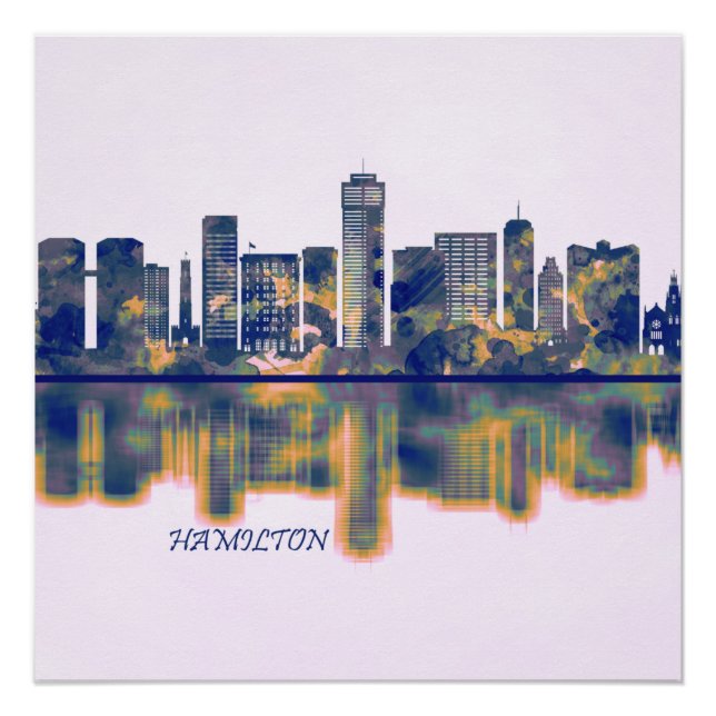 Hamilton Skyline Poster (Front)