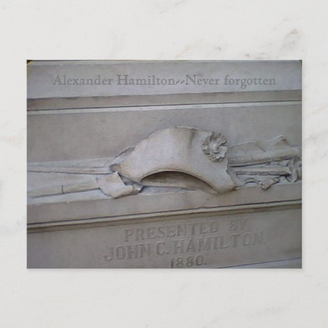 Hamilton statue card (Front)