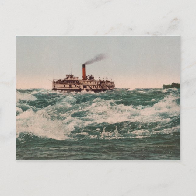 Hamilton Steamboat, Lachine Rapids near Montreal Postcard (Front)