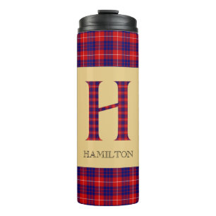 Hamilton Tartan Monogram H Thermal Tumbler