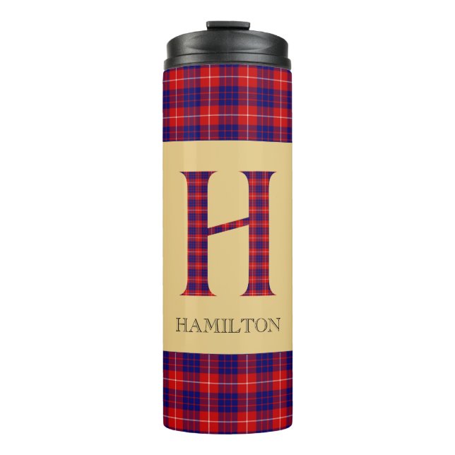 Hamilton Tartan Monogram H  Thermal Tumbler (Front)