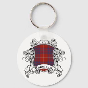 Hamilton Tartan Shield Keychain