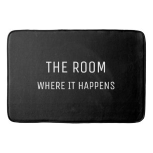 Hamilton the Musical Funny Black and White Bath Mat