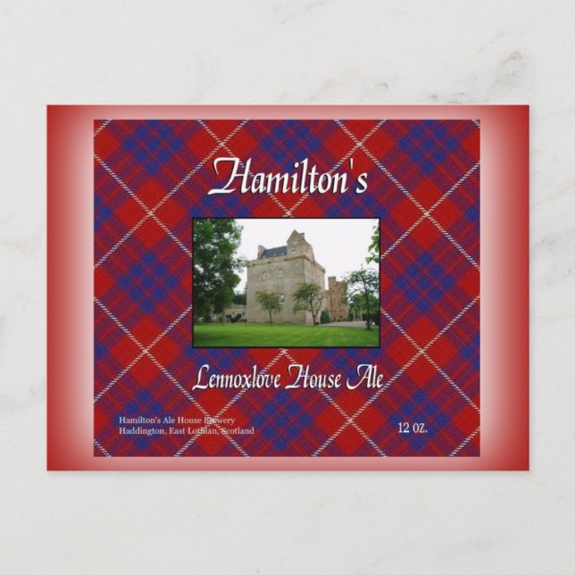 Hamilton's Lennoxlove House Ale Postcard (Front)