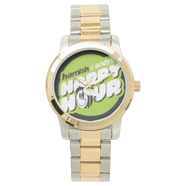 Hamish & Andy's Happy Hour Gold colored watch! Watch (Front)