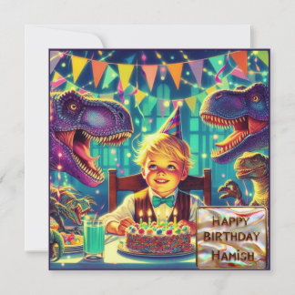  HAMISH ~ Birthday Card ~ Purple Blue ~
