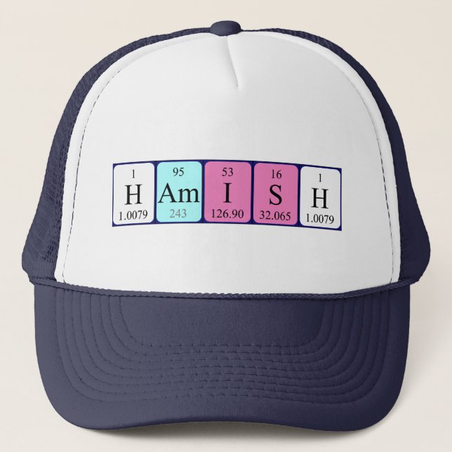 Hamish periodic table name hat (Front)