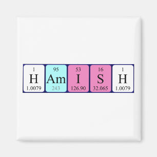 Hamish periodic table name magnet