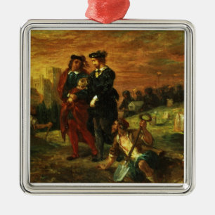 Hamlet and Horatio in the Cemetery, 1859 (oil on c Metal Ornament