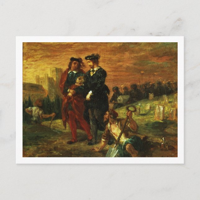 Hamlet and Horatio in the Cemetery, 1859 (oil on c Postcard (Front)