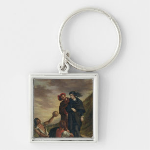 Hamlet and Horatio in the Cemetery Keychain