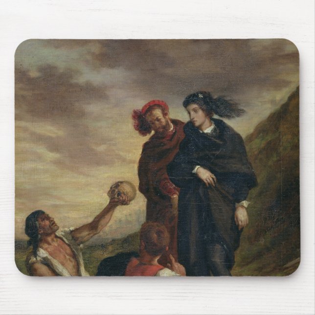 Hamlet and Horatio in the Cemetery Mouse Pad (Front)