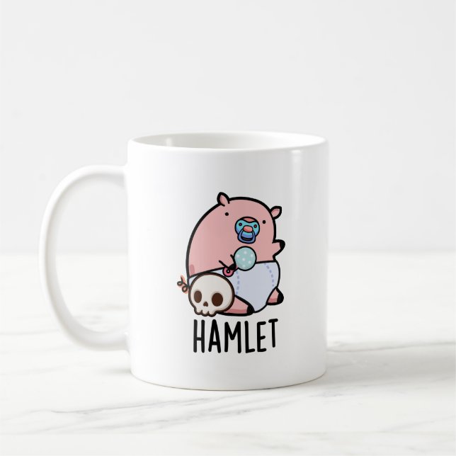 Hamlet Funny Shakepear Baby Pig Pun  Coffee Mug (Left)