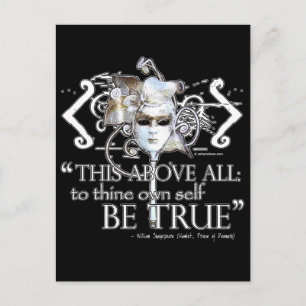 Hamlet "... own self be true ..." Quote Customize Postcard